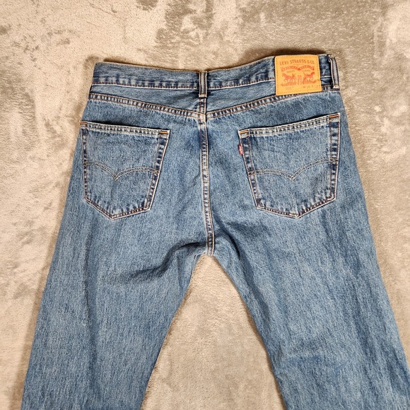 Levi's 505 Jeans Men's 36X32 Blue Straight Regular Fit‎ - Picture 15 of 16